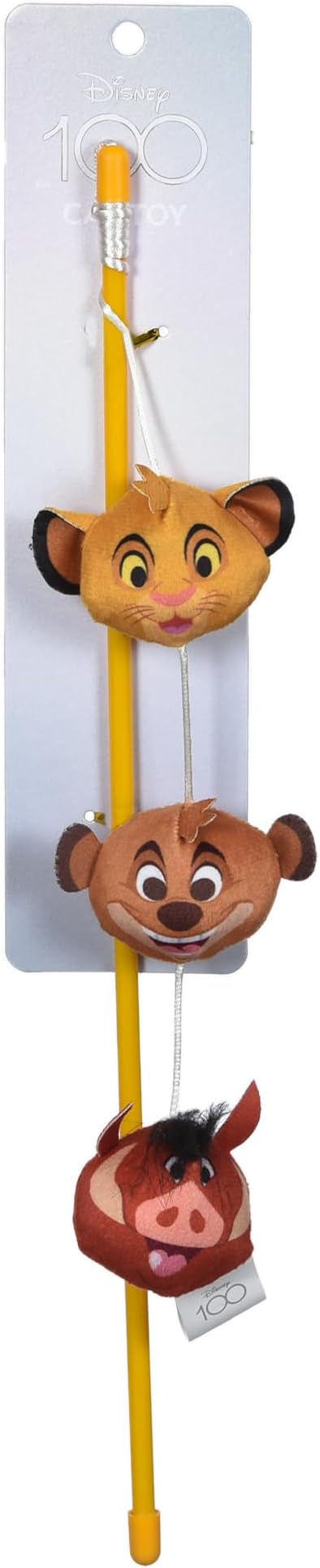 Disney for Pets The Lion King Cat Wand Toy with Catnip,12in Cat Toys | Fun Cat Teaser Wand Toys for Cats Inspired The Lion King with Simba, Timon, Pumbaa Plushes
