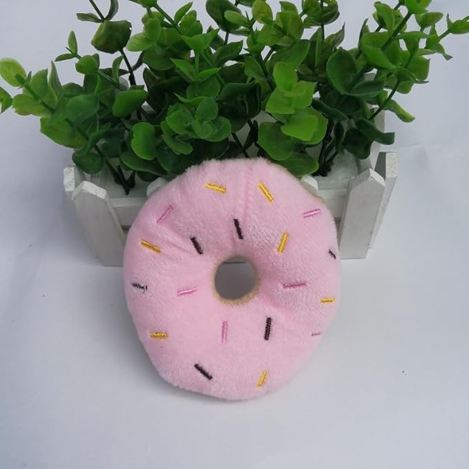 3Pcs Colorful Pet Toy Donut-Shape Squeaky Squeaker Puppy Dog Pet Cat Kitten Sound Chews Toy Random Color Sturdy and Practical Simple and Sophisticated Design，Endless Fun Toys，Dog Squeak Toys