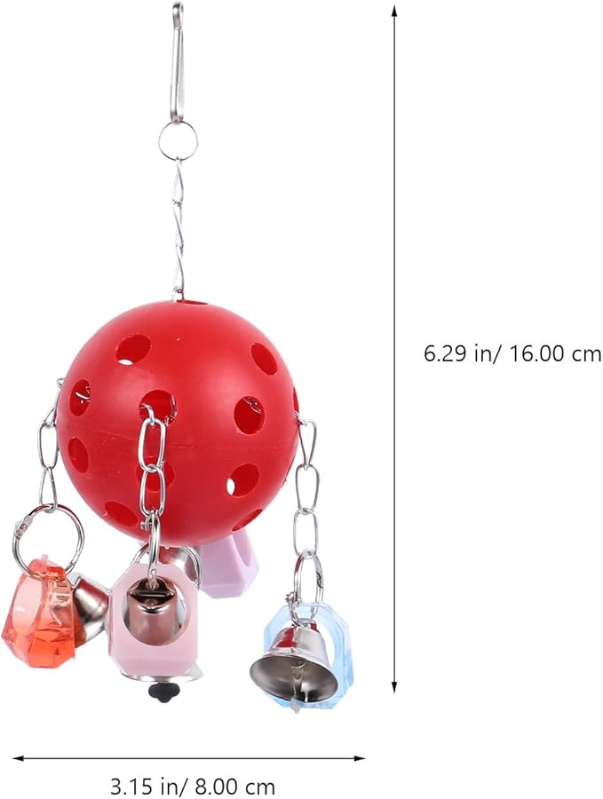 Alipis Parrot Hanging Bell Ball Colorful Interactive Bird Cage for Chewing and Playing Suitable for Pet Parrots and Birds
