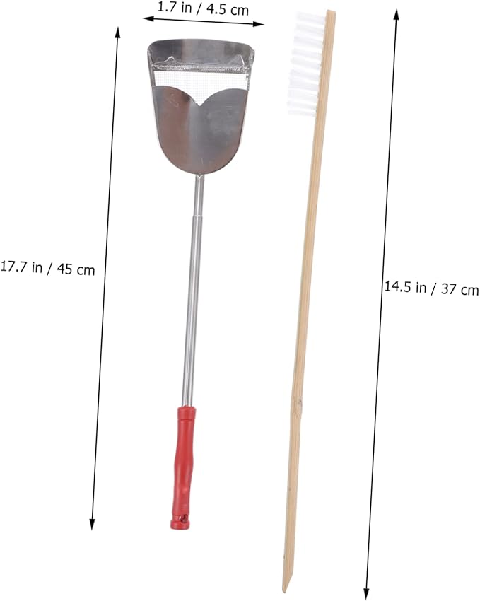 2pcs Pet Bird Cage Cleaning Tool Set Brush Shovel for Parrot Cage Maintenance Efficient Cleaning Supplies for Bird Habitats