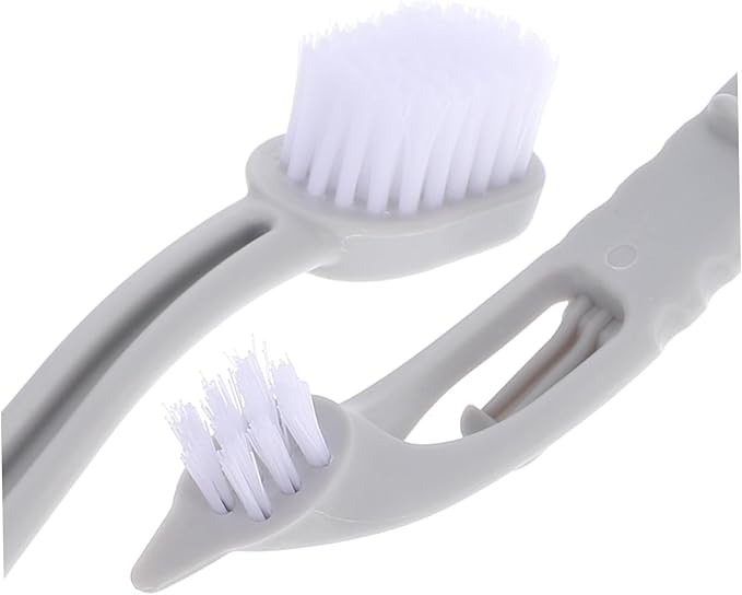 3pcs Bird Cage Brush with Extra Long Handle Soft Bristles Pet Cage Cleaner for Birdcage Dog Kennels Small Animal Enclosures Versatile Cleaning Tool in Gray Green Beige