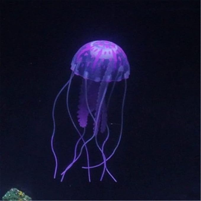GANPUB Purple Artificial Simulation Glowing Jellyfish Suitable for Fish Tank,Aquarium Decoration Purple Popular,Aquarium Decor,Fish and Aquatic Pets