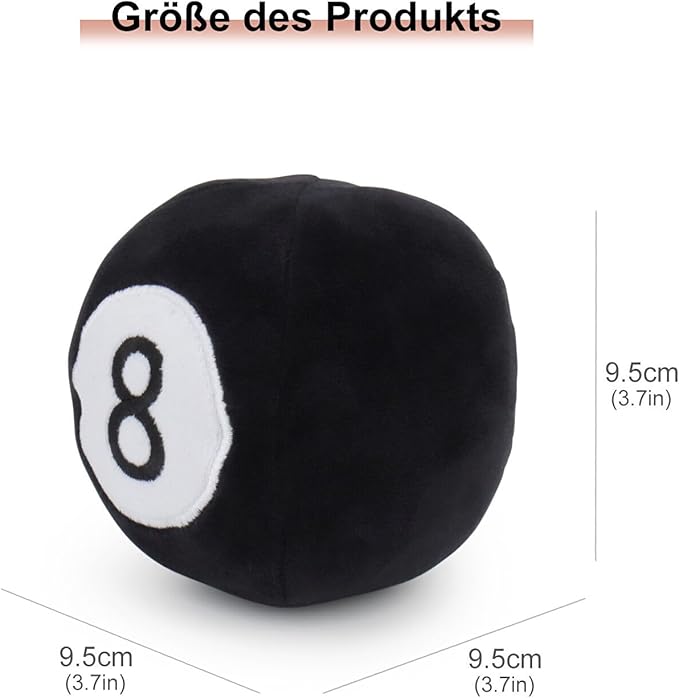 Dog Toys Balls - Chewable Plush Billiards for Dogs, Soft Pet Squeaky Ball Stuffed with Fluffy, Durable Indoor Outdoor Dog Puzzle Toy, Birthday for Puppy Small and Medium Breeds
