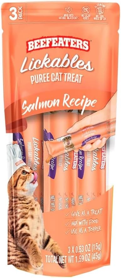Beefeaters Lickables Salmon Puree Cat Treats 1.59 oz