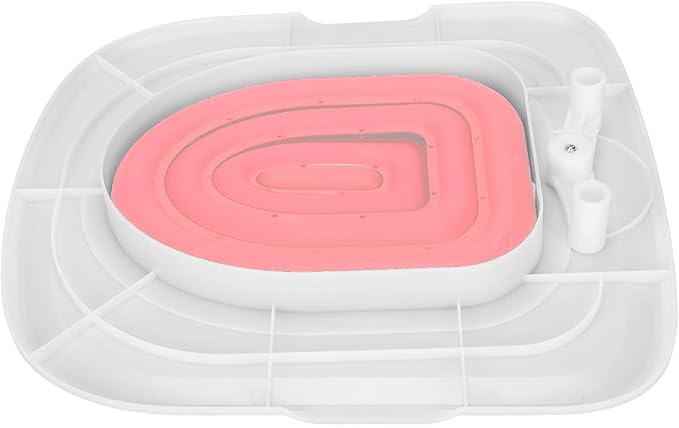 Dioche Trainer Cat Toilet Cat Litter Training Kit, Universally Designed, Reusable, Ecofriendly Litter Trainer, Includes Training Mat and User Manual. (White Tray, 1 Pink Inner Support)