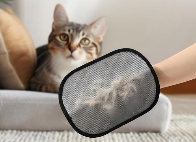 Pet Hair Removal Glove for Cats Dogs - Electrostatic, Gentle | Works on Couch, Carpet, Car Seats & Laundry
