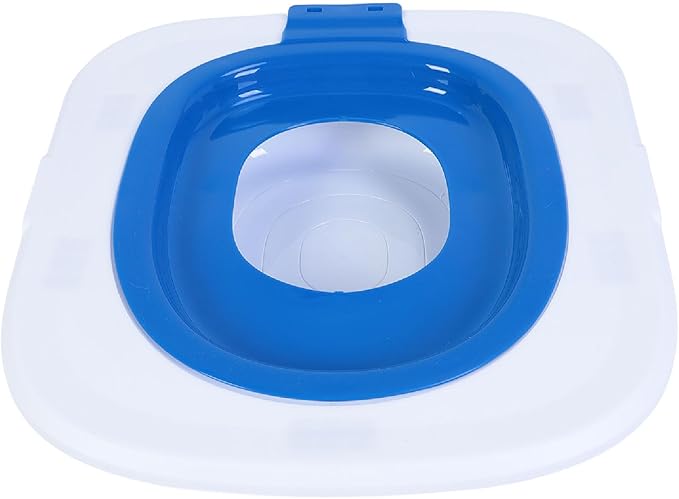 Mingzhe Cat Toilet Training Kit Reusable Pet Urinal Removable Toilet Trainer System for Home Pet Shop Made of ABS Material Size 37x40cm (Blue)