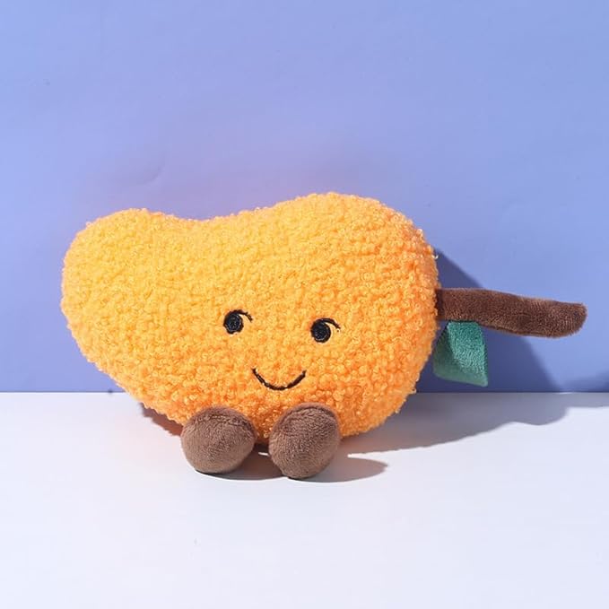 Plush Fruit-Shaped Pet Toy – Durable Squeaky & Bite-Resistant Dog and Cat Chew Toy for Teething and Self-Play (Pineapple)
