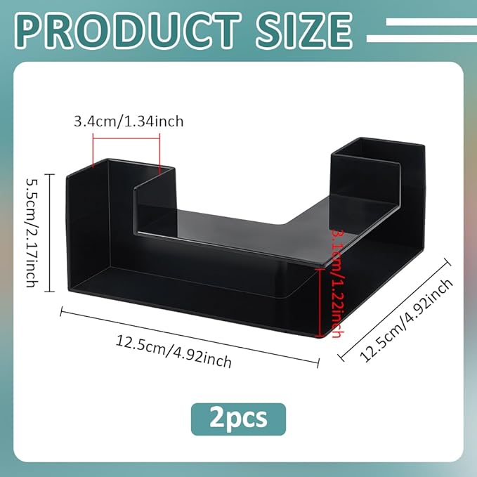 FINGERINSPIRE 2 Pcs L-Shaped Aquarium Tunnel 4.9x4.9x2.2inch Black Plastic Fish Hideout Shrimp Cave for Aquatic Pets Habitat Plastic Aquarium Tunnel for Fish Hideout and Aquatic Decor