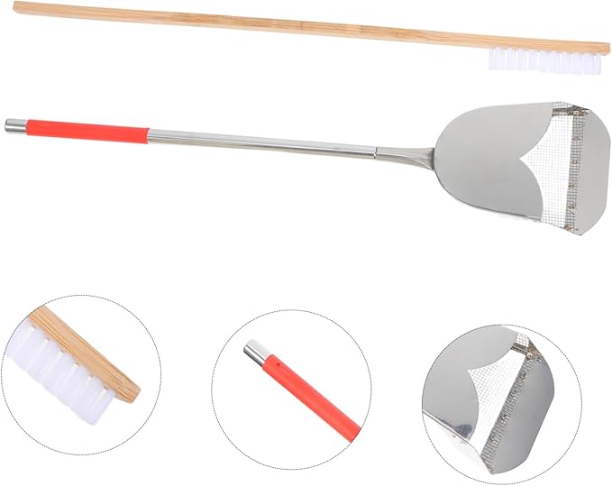 YARNOW 2pcs Bird Cage Cleaning Brush Set Droppings Shovel Easy to Use Tools for Bird and Small Animal Cage Maintenance Versatile
