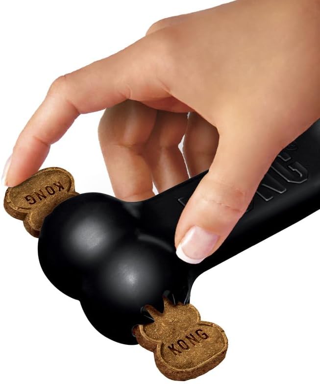 KONG Extreme Goodie Bone Medium 2-Pack – Ultra-Durable Rubber Dog Toy for Power Chewers – Tough Chew Toy for Medium Dogs – Black