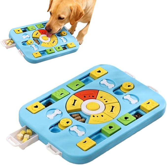 Interactive Cat Puzzle Toy & Treat Dispenser - Maze Slow Feeder for Small, Medium & Large Cats, Enrichment Toy for IQ Training, Reduces Bloating & Prevents Gulping