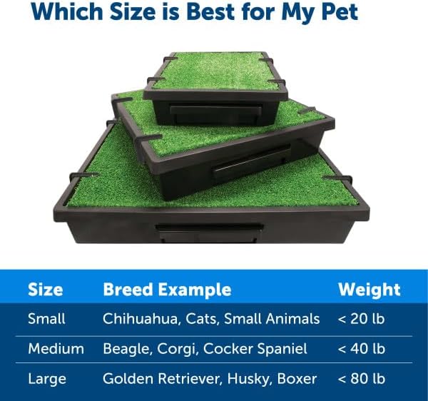 PetSafe Pet Loo Portable Dog Potty,Toilet Alternative for Puppy Pads, Perfect for House Training, Easy-to-Clean Grass Mat, Large