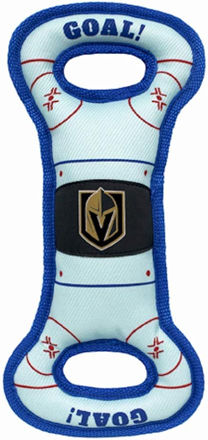 Pets First NHL Los Vegas Golden Knights Hockey Field Dog Tug Fetch Squeak Chew Toy, Team Color, one Size (LVK-3030)