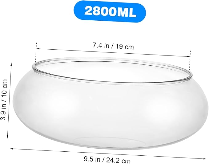 Toddmomy Transparent Desktop Aquarium Tank 9.52X9.52X3.93In Clear Betta Fish Bowl for Plants and Aquatic Pets Home Office Decorative Landscape Fish Tank