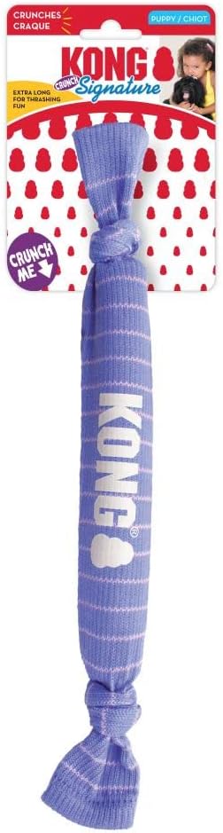 KONG Signature Crunch Single Rope Puppy Toy, Small/Medium
