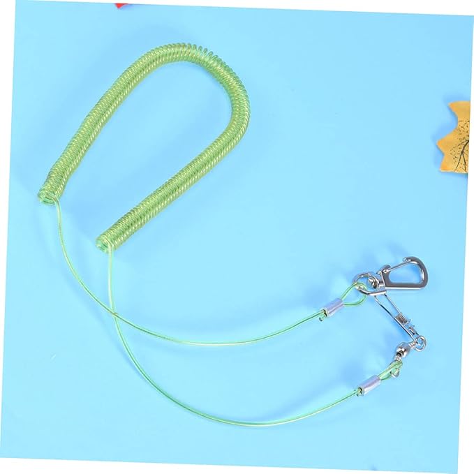 ORFOFE Adjustable Parrot Leash Training Rope with Elastic String for Outdoor Activities Chew Resistant Harness for Birds Suitable for Parrots and Cockatiels Random Color