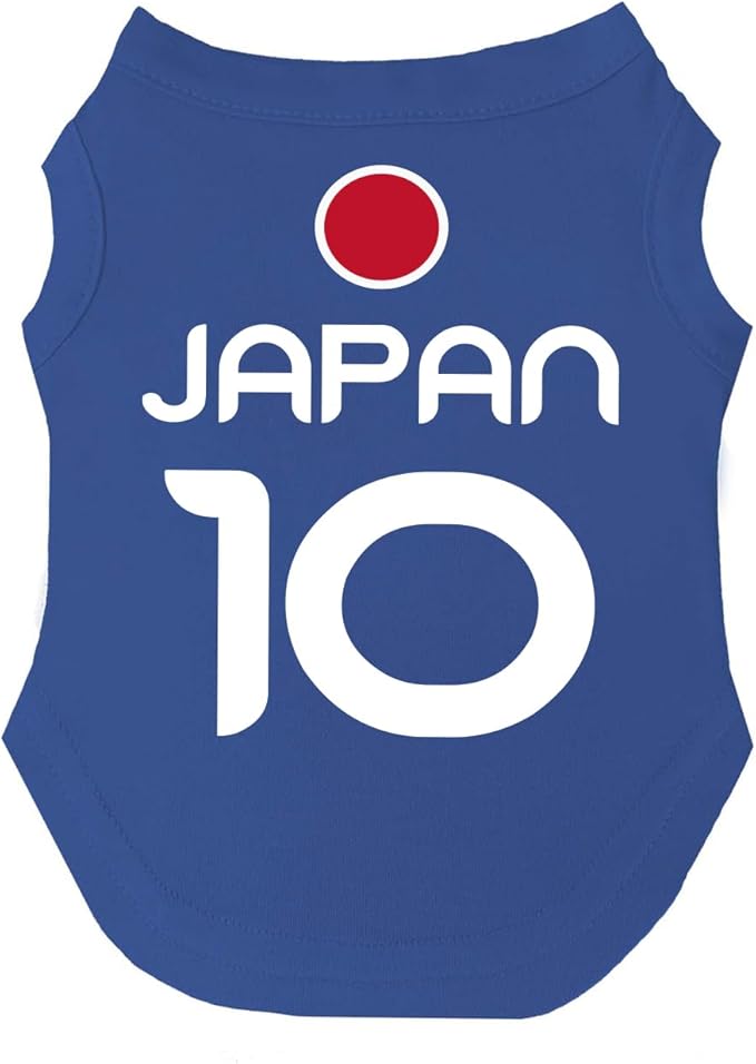 Japan Flag Soccer Jersey Style Dog Tee Shirt | Sleeveless Breeds | International Soccer | Game Day |Royal Blue, 6X-Large 1661
