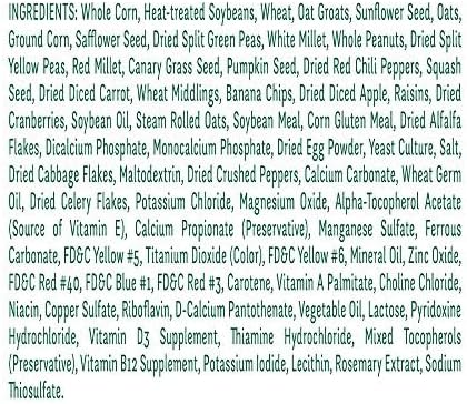 Wild Harvest Advanced Nutrition Parrot 8 Pounds, Seed, Grain And Vegetable Mix