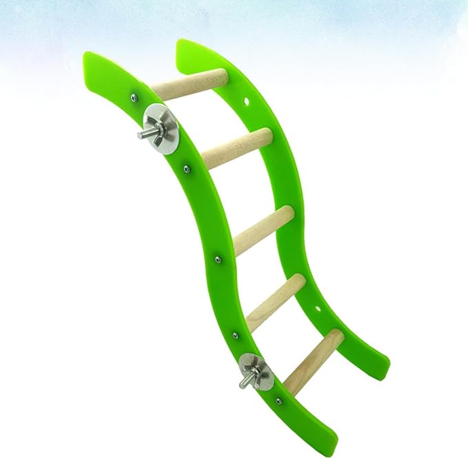 VALICLUD Mini Acrylic Pet Climbing Ladder Wavy Shape for Hamsters, Parrots, and Squirrels – Colorful Small Animal Cage for Birdcage Accessories and Cage Play