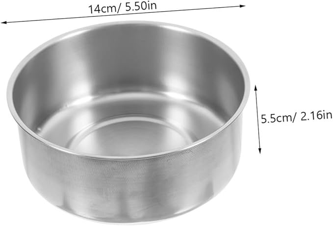 BESPORTBLE Bird Parrot Feeding Bowl Stainless Steel Water and Food Dish for Cockatiel Conure Parakeet and Lovebirds Easy to Holder for Bird Cage Feeding