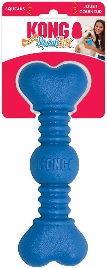 KONG Squeakstix Wigglerz, Medium, Blue