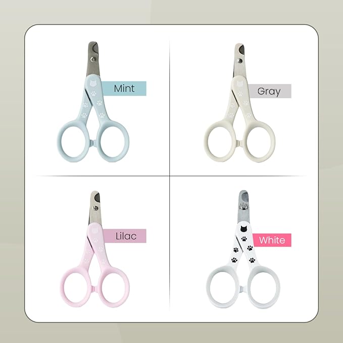 Necoichi Purrcision Feline Nail Clippers | Lever Principle Cat Nail Clipper | Butter-Smooth Cuts | Made in Japan, Seki Swordsmith Craftsman | Stainless Steel Cat Claw Trimmer for Indoor Cats (Gray)