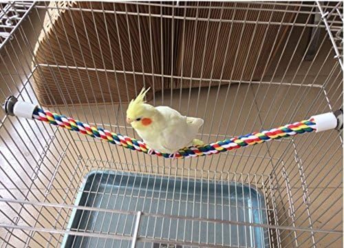 Bird Rope Perches,Parrot Toys 48 inches Rope Bungee Bird Toy (48 inches)[1 Pack]