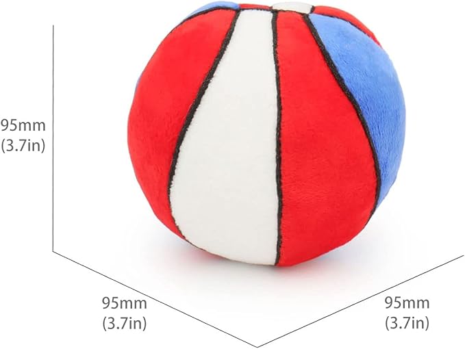 Dog Toys Balls - Chewable Plush Basketball for Dogs, Soft Pet Squeaky Ball Stuffed with Fluffy, Durable Indoor & Outdoor Dog Puzzle Toy, Birthday for Puppy Small Medium Breeds