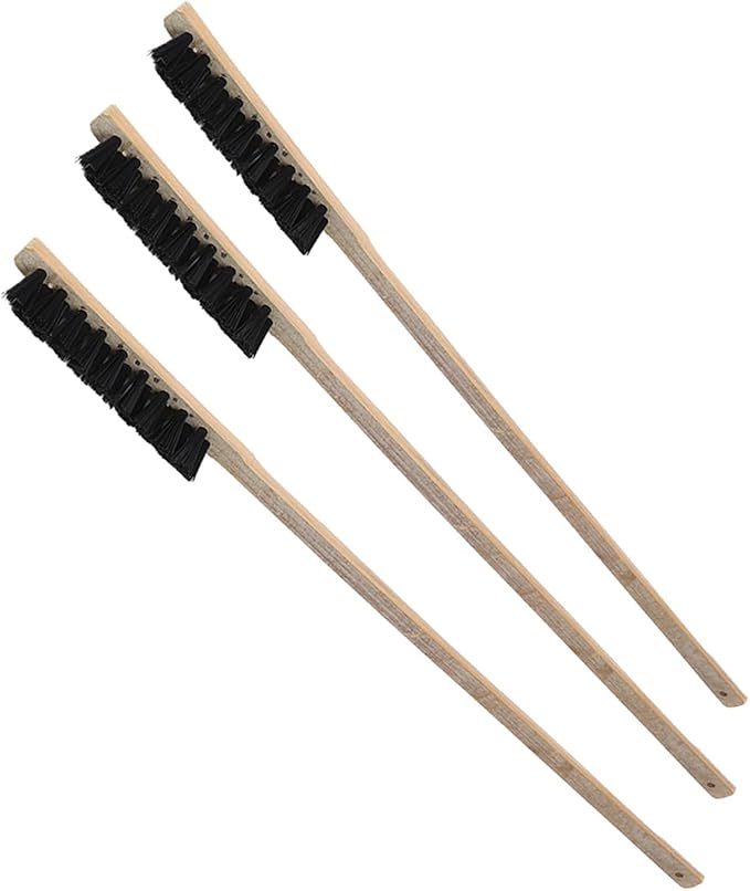 Gavigain Bird Cage Cleaning Brush Set, Long Handle, Wood, Sturdy and Sturdy, Convenient Storage Hole, for Parrot Owners