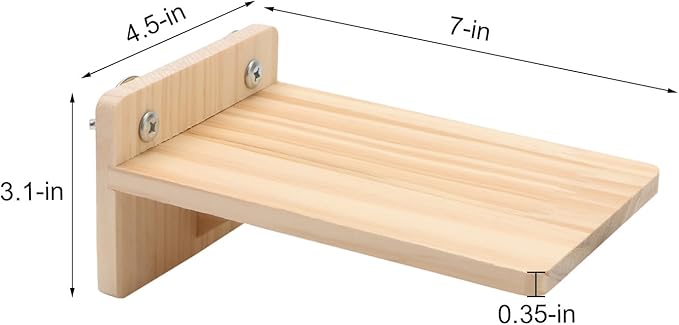 Wooden Stand Platform Birds Perch for Hamster Rat Mice Chinchilla Cage Exercise Toy