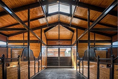 American Floor Tiles - Heavy Duty Stall Tiles - Stable/Horse Tiles - Thick, Durable Rubber Flooring Solid Black 12' x 12' Set 1/2" Thick (36 Tiles Total)