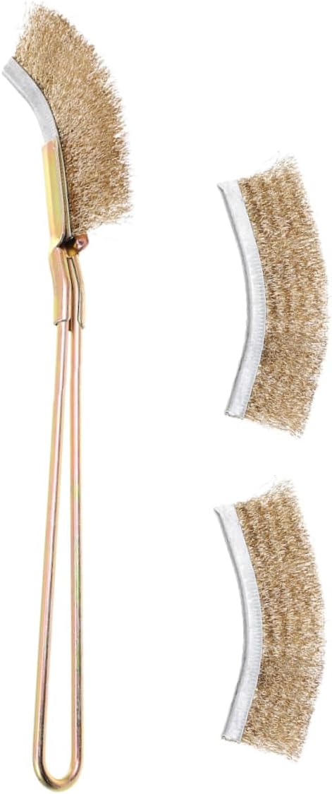ORFOFE 1set Bird Cage Cleaning Brush Set with Bristles for Pet Cages and Design Versatile Tool for Bird Droppings and Small Animal Waste Includes Brush Handle and Curved