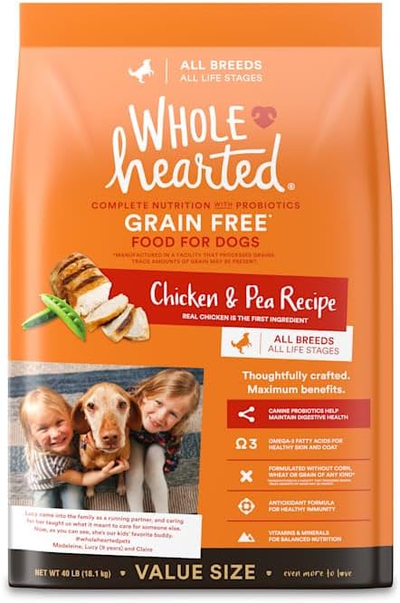 WholeHearted by Petco Grain Free All Life Stages Chicken & Pea Recipe Dry Dog Food 40 lbs.