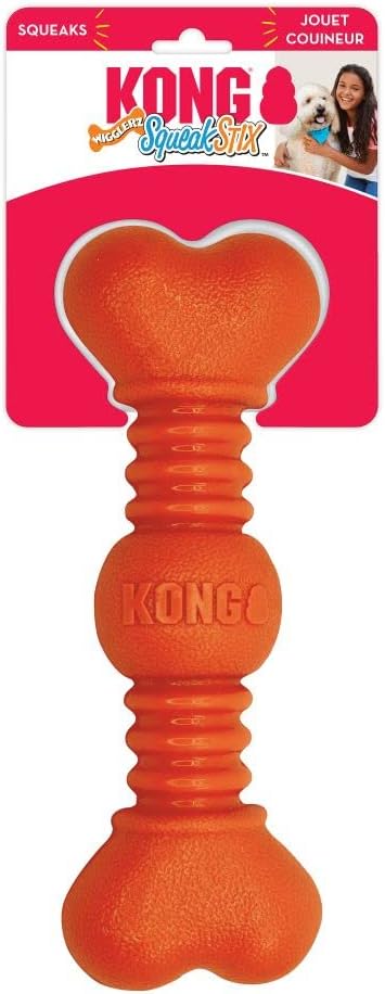 KONG Squeakstix Wigglerz, Large, Orange