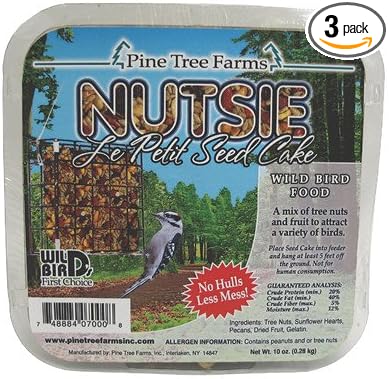 Pine Tree Farms Nutsie Lepetit Cake Wild Bird Food [Set of 3]