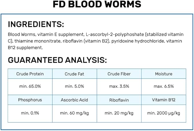 Hikari Bio-Pure Freeze Dried Blood Worms For Pets, 1.58-Ounce