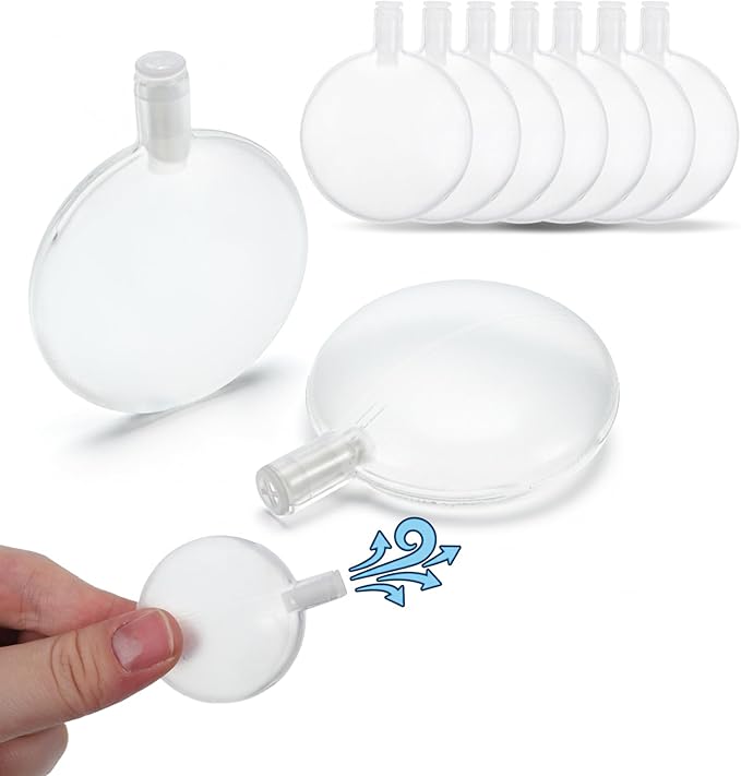 InnoHHustle 12 Pcs Squeakers for Dog Toys 40mm Plush Toy Repair Reed Insert Airbags Replacement Round Clear Cat Toy Noise Maker Large Dog Toyes Squeakers for Pet Dogs Cat Toys Repair Supply