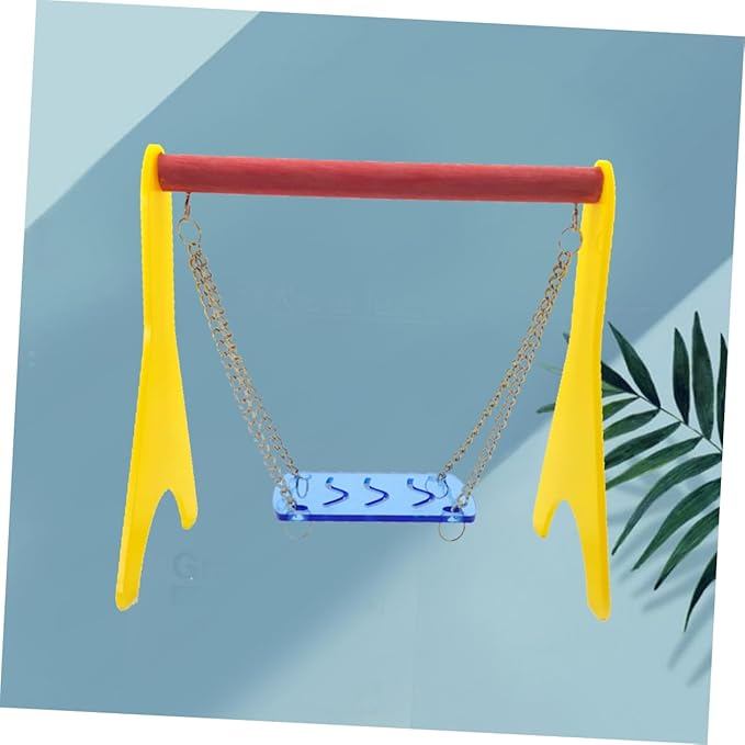 Swing Toy for Small Pets Parrot Hamster Play Rounded Design for Rat and Bird Cages Fun Pet Activity Center