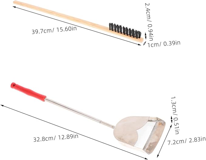 Mikikit 2pcs Bird Cage Accessories Kit Cleaning Brush Shovel for Pet Bird Small Animal Cage Chicken Coop Cleaner