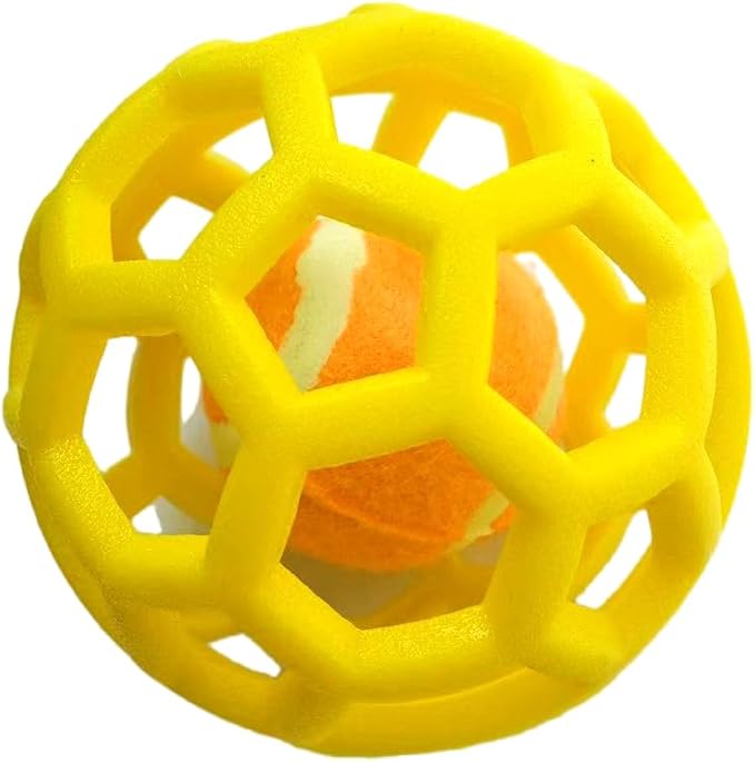 2-Piece Hollow Ball, Puppy Toy, Cat Toy Ball, TPR Plastic Rubber Ball, Christmas Bell, Pet Toy Ball