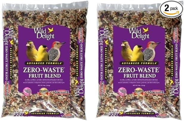 Wild Delight Zero-Waste Fruit Blend Bird Food, 5 Lb (Pack of 2)