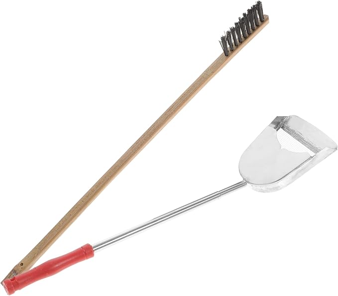 COLLBATH 2pcs Bird Cage Cleaning Set Handle Brush and Shovel for Parrots Birds Easy to Use Tools for Clean and Comfortable Living Environment
