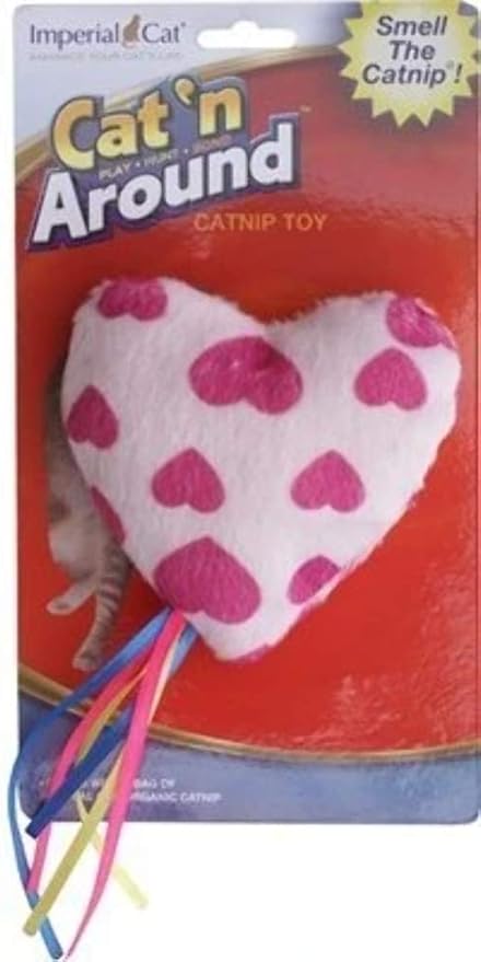 Cat 'n Around, Ribbon Heart Cat Toy, Assorted Colors