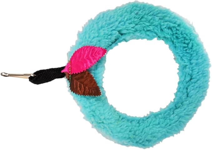 COLLBATH Bird Cage Toys Parrot Perch Toy Pet Ring Soft Plush Bird Swing for Conures Cage Decor