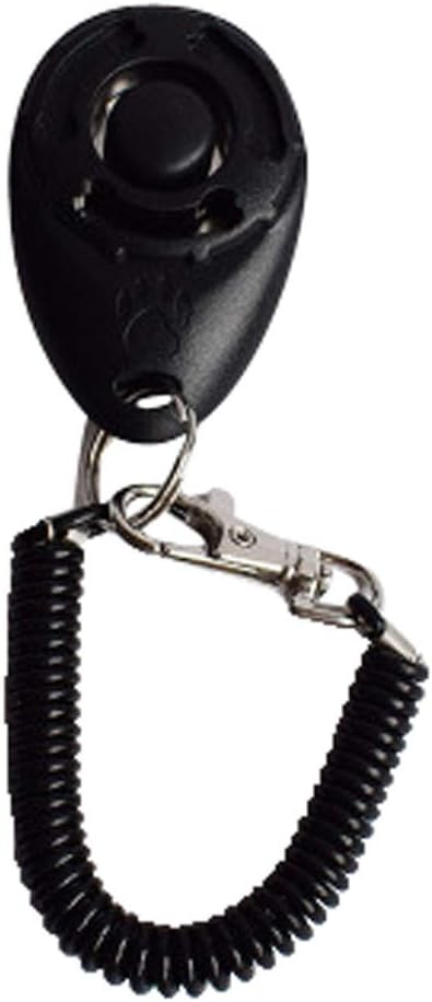 SERYU 1 Piece Dog Pet Click Clicker Training Trainer Aid Wrist Strap Black