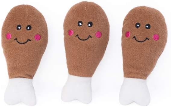 ZippyPaws ZP897 Miniz 3 Pack Drumsticks Squeak Toy