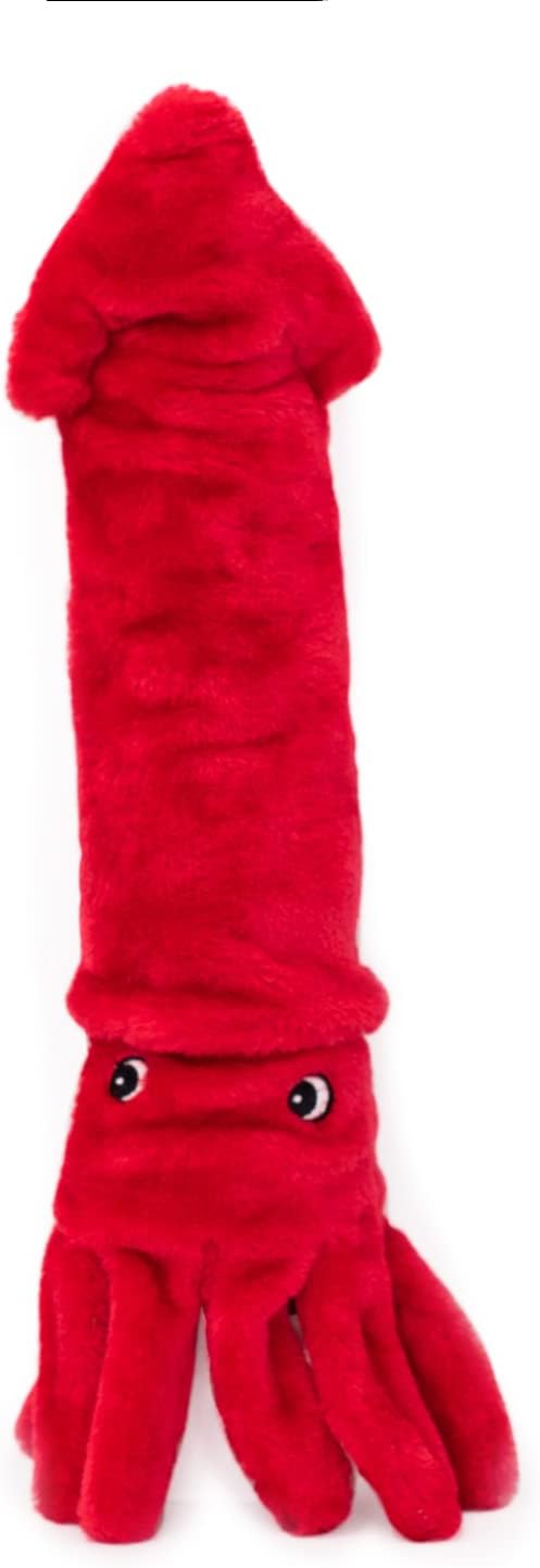 ZippyPaws Jigglerz - Dog Squeaky Toys to Keep Them Busy, Funny Animal Plush for Small, Medium, & Large Dogs, Cute Stuffed Puppy Toy, Pet Product, Gift for All Breeds, Interactive Squeaker - Squid