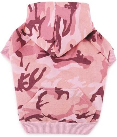 Casual Canine Camo Hoodie for Dogs, 20" XL, Pink