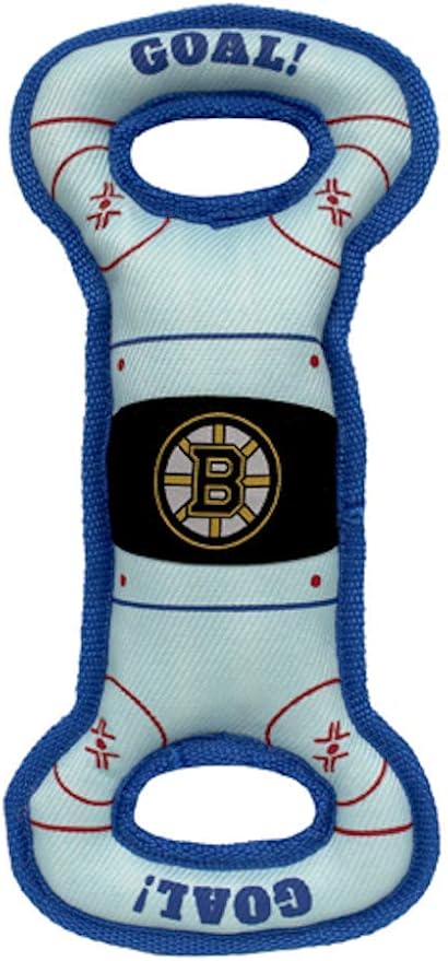 Pets First NHL Boston Bruins Ice Hockey Rink PET Toy with Inner Squeaker. A Tough Toy for Dogs & Cats with Exciting Hockey Graphics, Gorgeous Team Logo & Double Stitch Trims